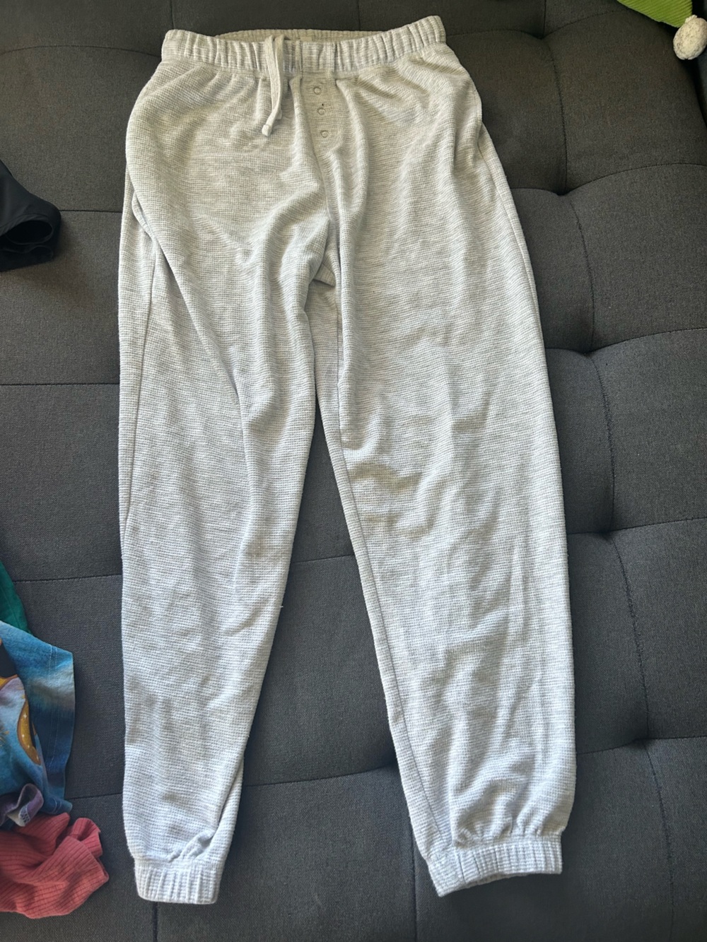Waffle knit sweatpants